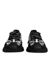 Dolce & Gabbana Black Logo Lace Up Low Top NS1 Sneakers Shoes